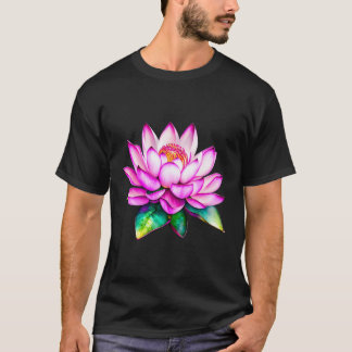 Camiseta Fantasy Pink Lotus Flower Shapes Mania