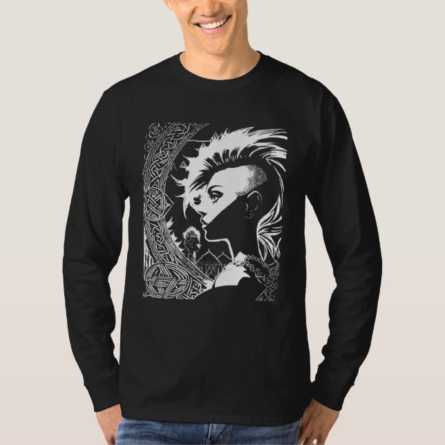 Camiseta Fantasy Post Punk Celtic Tribal Batcave Girl Gothi (Frente)