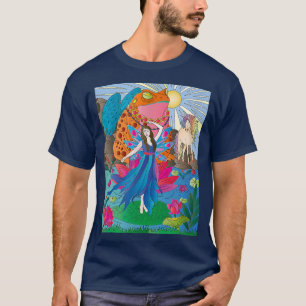 Camiseta Fantasy scene of fairy unicorn sunrise bull fro