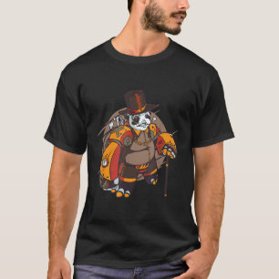 Camiseta Fantasy Steampunk Metal Robot Panda Mística