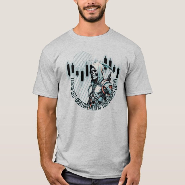 Camiseta Fantasy Trade design | Motivação | Maior inimigo (Frente)
