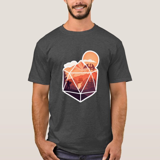Camiseta Fantasy World in Dice (Frente)