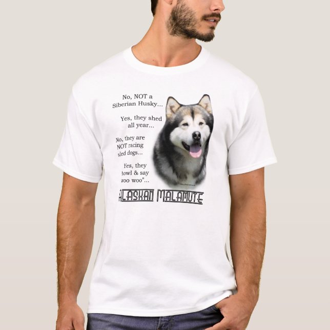 Camiseta FAQ do Alaskan Malamute (Frente)