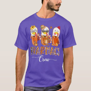 Camiseta Faracy Crew Cute Turkey Pills Farmacêutica Thankg