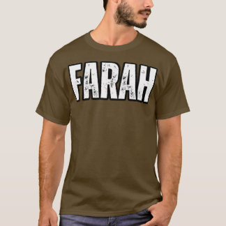 Camiseta Farah Name Gift Aniversário de Férias de Aniversár