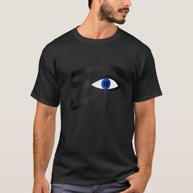 Camiseta Faraó Antigo Egípcio Olho Azul De Horus Ra Symb (Frente)