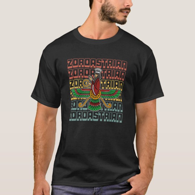 Camiseta Faravahar Zoroastranismo Zarathustra Símbolo filós (Frente)