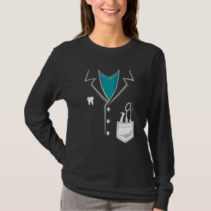 Camiseta Farda de Dentista Fantasia Halloween Crianças Meni
