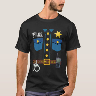 Camiseta Farda de Policial Fantasia de Halloween