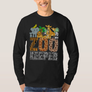 Camiseta Fardamento de Zookeeper Zebra Impressão Selvagem A