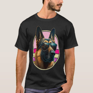 Camiseta Fardo de Fantasia de Pastor Alemão Mãe Pai Raglan