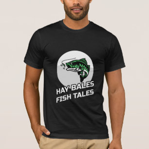 CAMISETA FARDOS DE FENO DE LAGARTAS CONTOS DE PEIXES PESCA