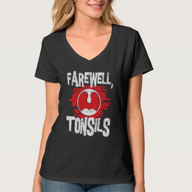 Camiseta Farewell Tonsils  Tonsillectomy Tonsil Removal Pos (Frente)