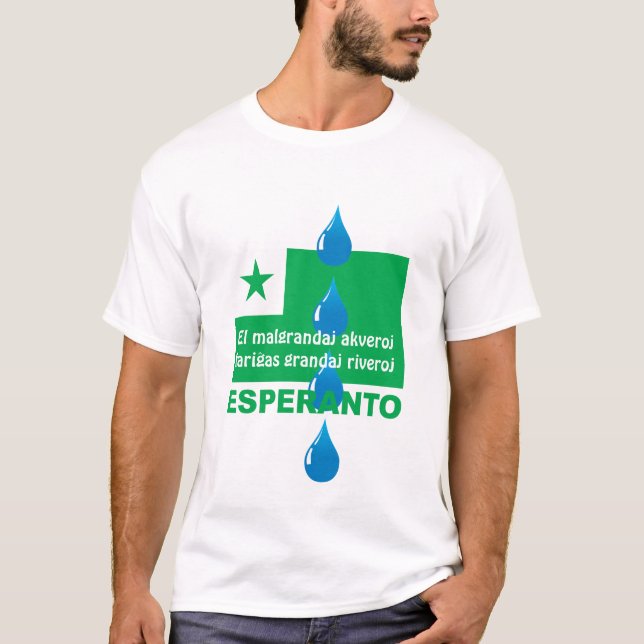 Camiseta Fariĝas do akveroj do malgrandaj do esperanto/do (Frente)