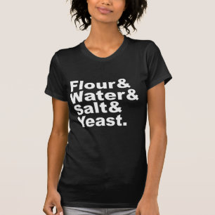 Camiseta Farinha & Água & Sal & Fermento Ingredientes par