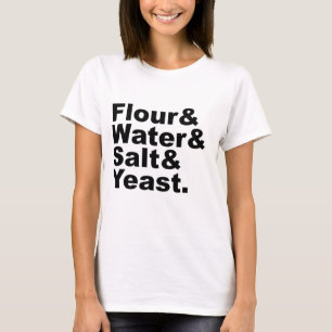Camiseta Farinha & Água & Sal & Fermento   Ingredientes par