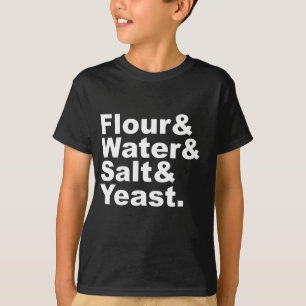Camiseta Farinha & Água & Sal & Fermento   Ingredientes par