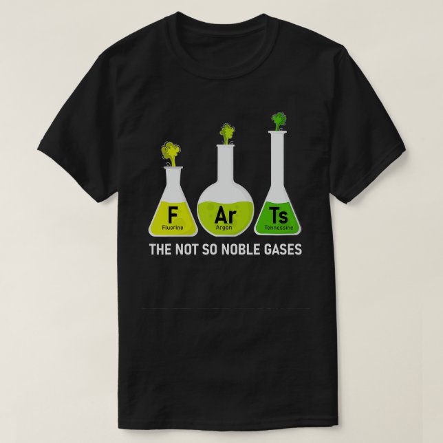 Camiseta Farinhas Que Não Tão Nobres Gases Química Engraçad (Frente do Design)