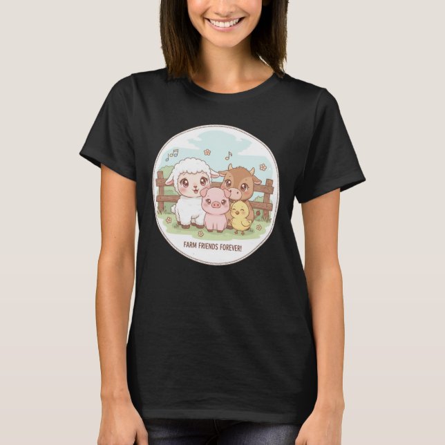 Camiseta Farm friends forever - cute & cozy (Frente)