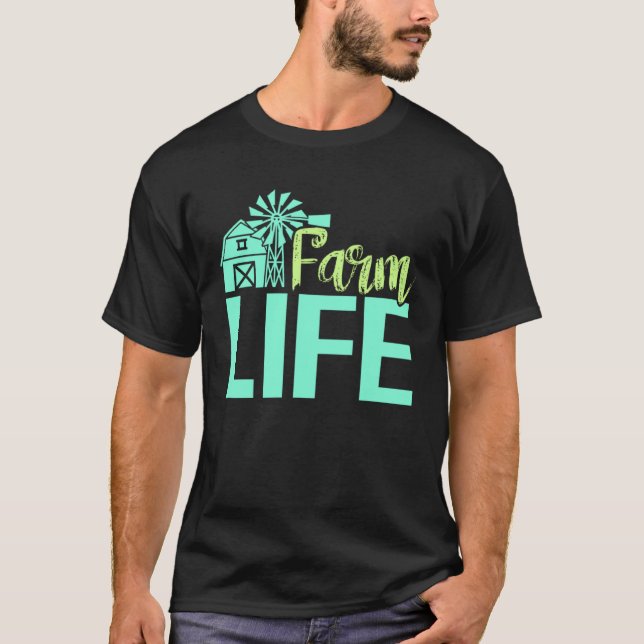 Camiseta Farm Life Farmers Tractor Farming (Frente)