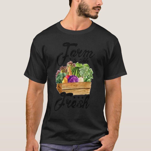 Camiseta Farm To Table Eat Local Farming Agriculteur Tracto (Frente)
