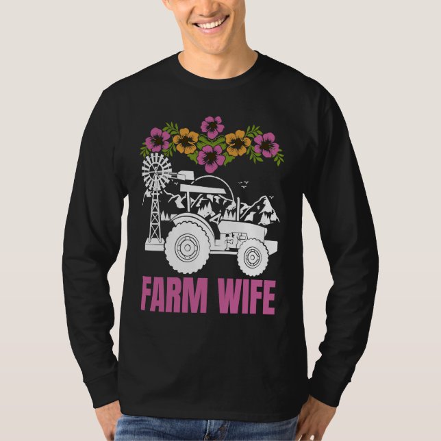 Camiseta Farm Wife tractors Farmer Farming Tractor (Frente)