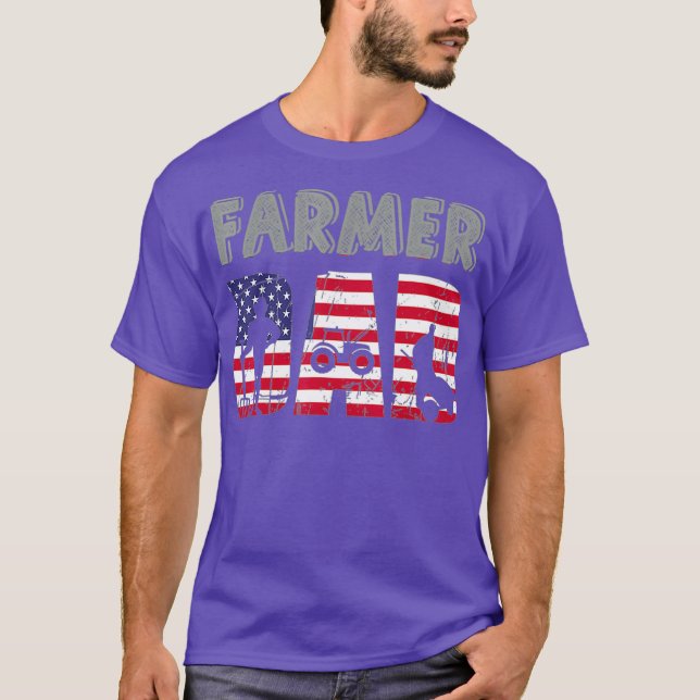 Camiseta Farmação de Pais de fazendeiros americanos 4º de (Frente)