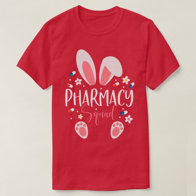 Camiseta Farmacêutica Bunny Ears Farmácia Felz pascoa (Frente do Design)