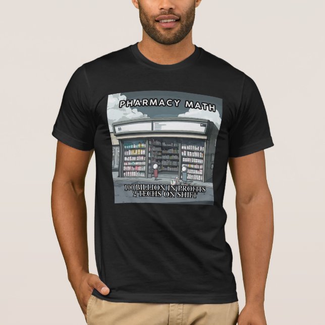 Camiseta Farmacêutica Engraçada Oferta Única de Matemática  (Frente)
