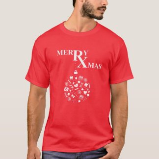 Camiseta Farmacêutica Farmacêutica Merry Xmas Laboratório d
