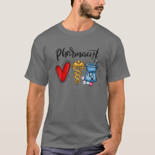 Camiseta Farmacêutico Coração Engraçada Farmacêutica F