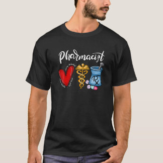 Camiseta Farmacêutico Coração Engraçada Farmacêutica Feliz