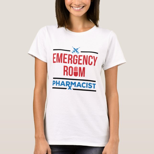 Camiseta Farmacêutico de Sala de Emergência (Frente)