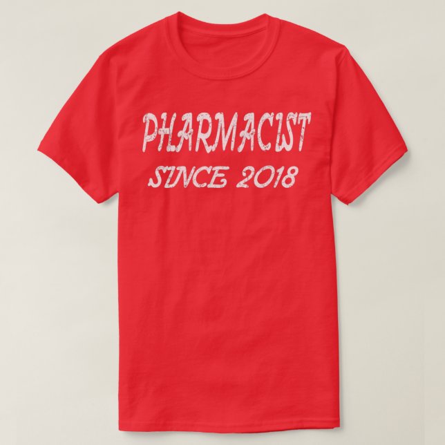 Camiseta Farmacêutico Desde 2018 1 (Frente do Design)
