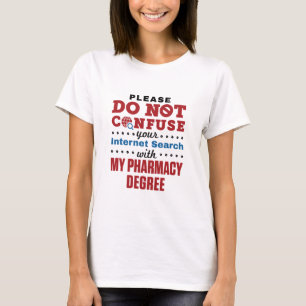 Camiseta Farmacêutico Engraçado Citando Diploma
