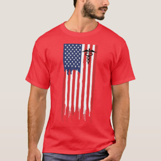 Camiseta Farmacêutico Farmacêutico Farmácia América Flag Gi