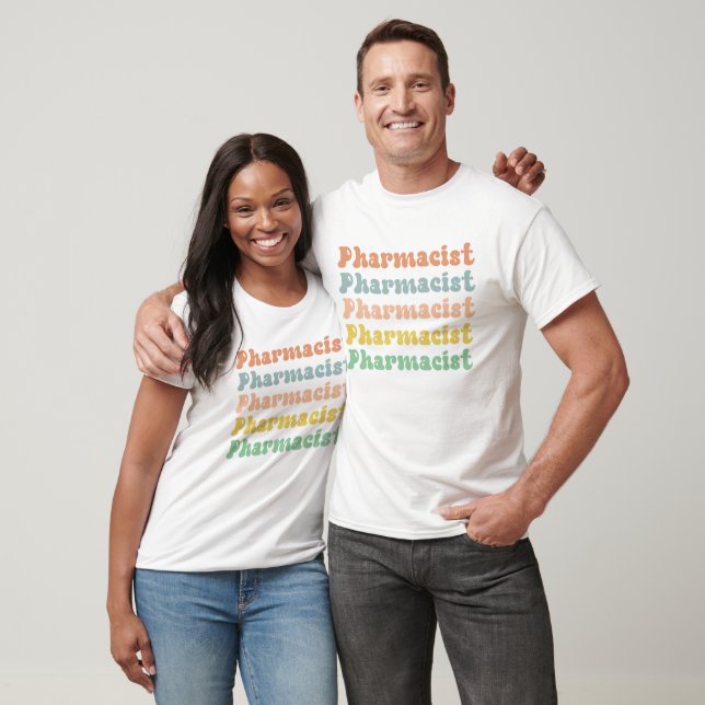 Camiseta Farmacêutico Farmacologia Retro Groovy (Unissex)