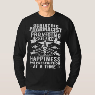 Camiseta Farmacêutico Geriátrico Fornecendo Doses de Felici