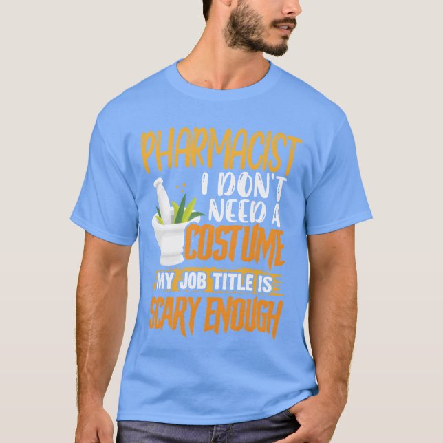 Camiseta Farmacêutico Halloween Costume Pharmacyechnician r (Frente)