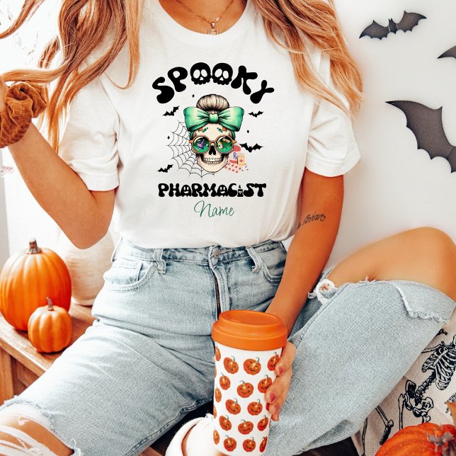 Camiseta Farmacêutico Halloween Spooky (Criador carregado)