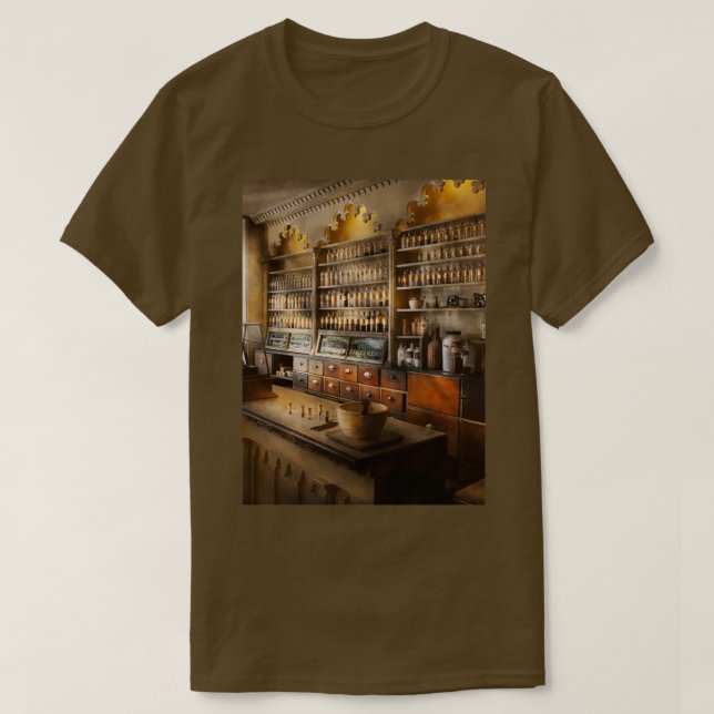 Camiseta Farmacêutico O dispensatório 1 (Frente do Design)