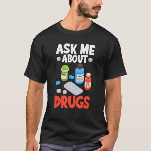Camiseta Farmacêutico Pergunta Sobre Medicamentos Farmacêut