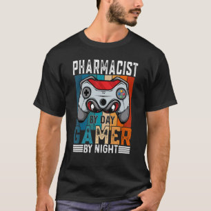 Camiseta FARMACÊUTICO Por Dia Jogador Por Noite Memória Par