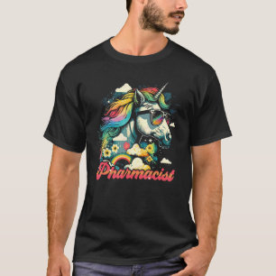 Camiseta Farmacêutico Rainbow Unicorn