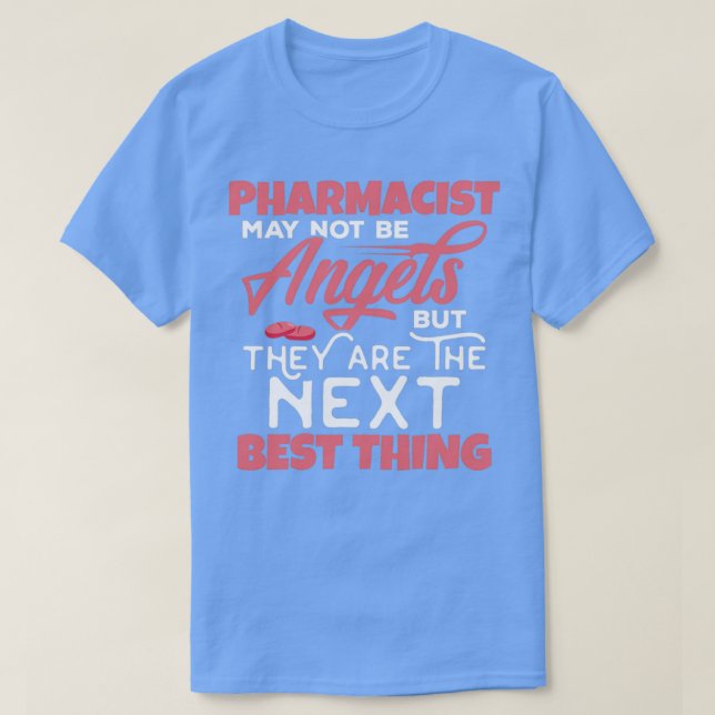 Camiseta Farmacêutico são anjos dotados de ideias (Frente do Design)