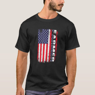 Camiseta Farmácia Americana Fazendeiros Patrióticos Agricul