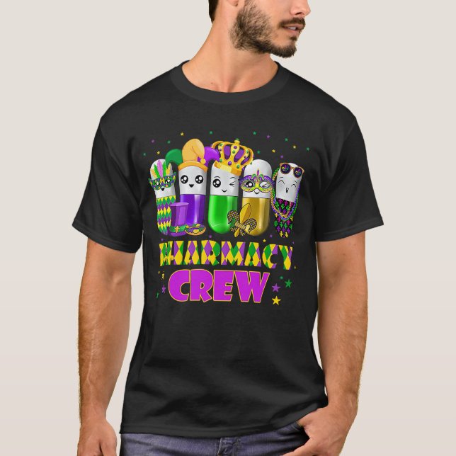 Camiseta Farmácia da cápsula de Farmácia Mardi Gras NOLA Ca (Frente)