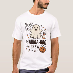 Camiseta Farmácia Halloween Pharma Boo Crew Fantasma Fofo_1