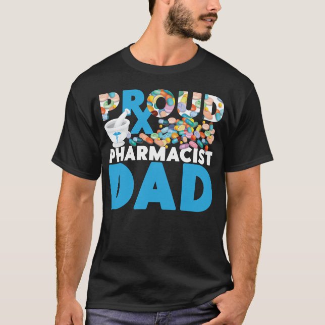 Camiseta Farmácia Pai farmacêutico orgulhoso (Frente)