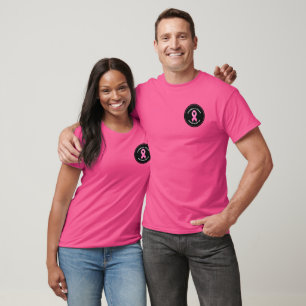 Camiseta Farmácia Personalizada Nunca Desiste da Fita Rosa